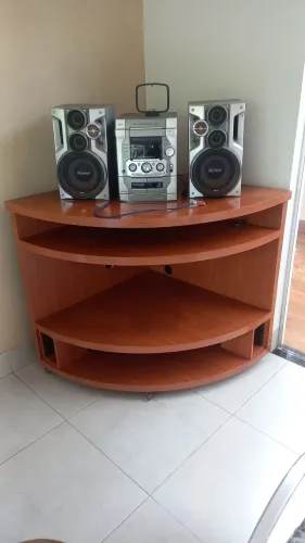 RACK DE CANTO NOVO E SOM LG LINDO