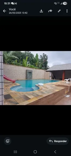Casa com piscina cascata e hidro 