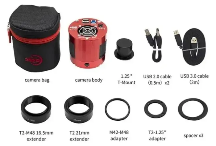 Câmera Astronômica Colorida Refrigerada Cmos Asi533mc-p #