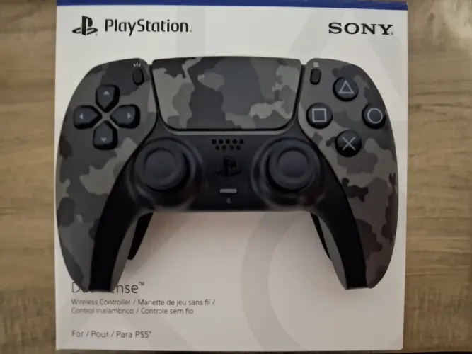 Dualsense Gray Camouflage + Base dupla carregamento