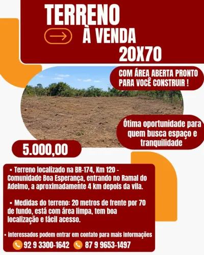Terreno à venda - NA TERRA DAS CACHOEIRAS, PRESIDENTE FIGUEIREDO.