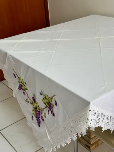 Toalha de mesa pintada à mão 1.80x 1.80