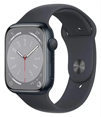 Apple Watch S8 41mm Meia-noite Com Caixa Preto Pulseira Preto Bisel Preto