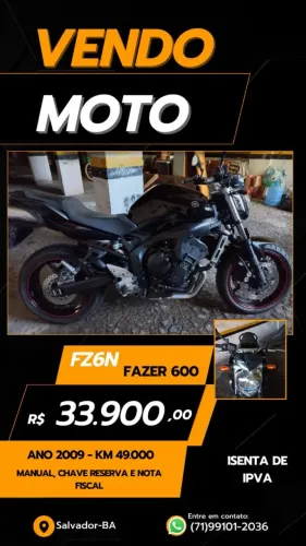 Yamaha FZ6N 600 uma das mais novas do Brasil