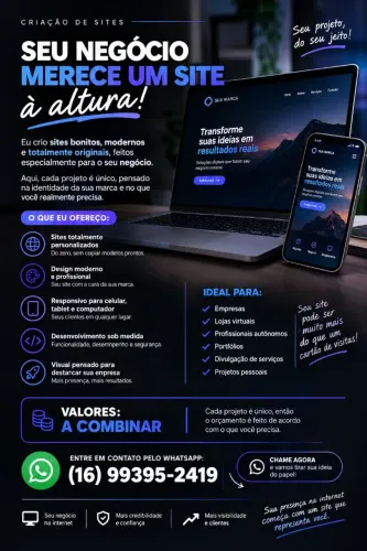 ? SEU NEGÓCIO MERECE UM SITE À ALTURA! ?