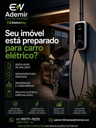 Serviço Elétrico, Ar Condicionado, Camera IP, instalação Ponto Recarga Carro Elétrico?..