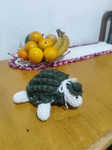 Peso de porta tartaruga crochê