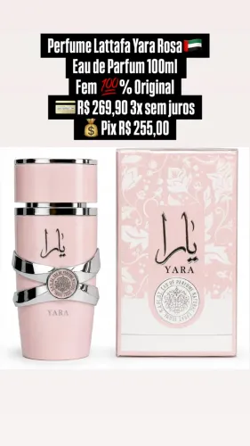 Perfume Árabe Yara Rosa