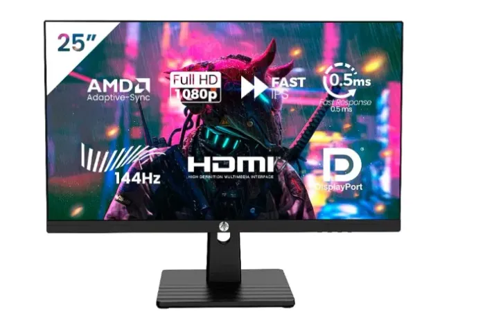 Haiz Monitor Gamer 25'' 144hz 0.5ms 1920x1080 Adaptative Sync FHD HDMI/DP IPS VESA