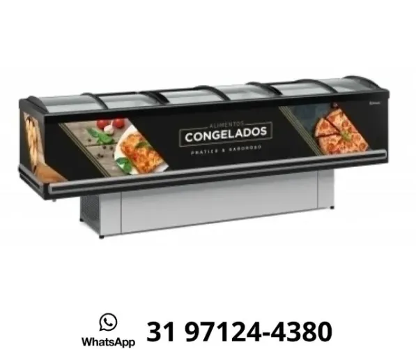 Ilha de Congelados 3M Vidro Curvo Gelopar 