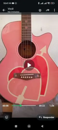 Violão elétrico Rosa