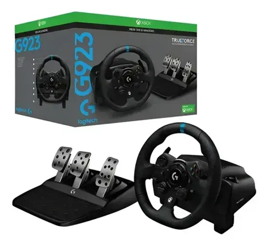 Volante Logitech G923 para Xbox Series X|S, Xbox One e PC com Force Feedback TRUEFORCE