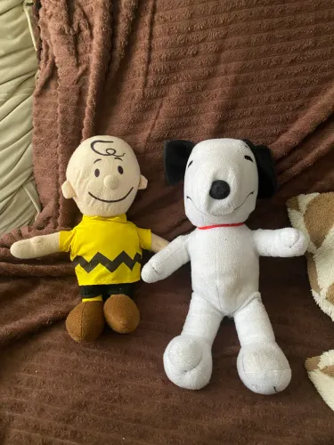 Ursinho de pelúcia vintage Snoopy e Charlie Brown