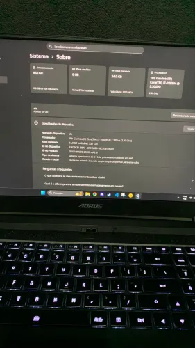 Aorus 15p XD - i7 11800h - 24gb ram - rtx 3070 (não é capada) 1tb de ssd