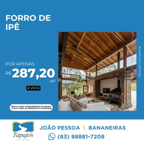 Forro de Ipê na Tapajós Madeiras