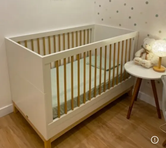 Berço 2 em 1 Americano Linha Cozy Quater com colchão Ortobom