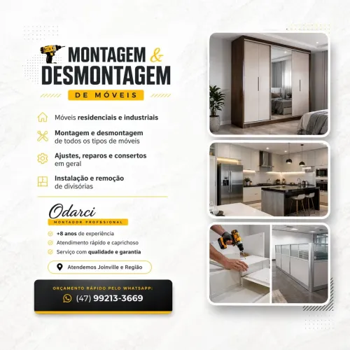 Montagem de móveis e divisórias