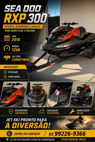 Jet Ski Sea Doo RXP 300 anos 2018/ 2019