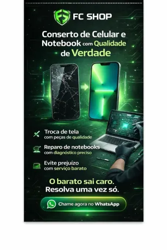 Conserto de Celular e Notebook | Troca de Tela iPhone e Android | FC SHOP