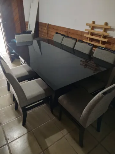 Mesa de jantar retangular 8 lugares 