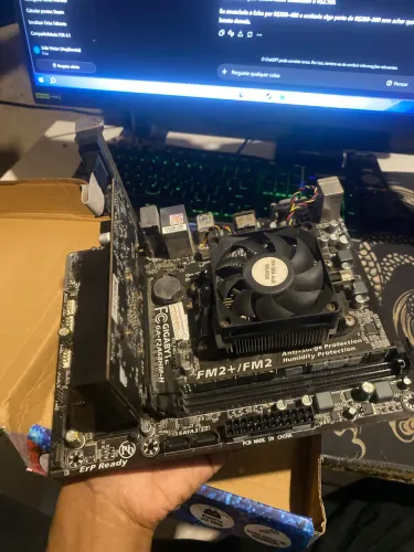 Kit processador amd, memoria ram 8gb e placa mãe e placa de video
