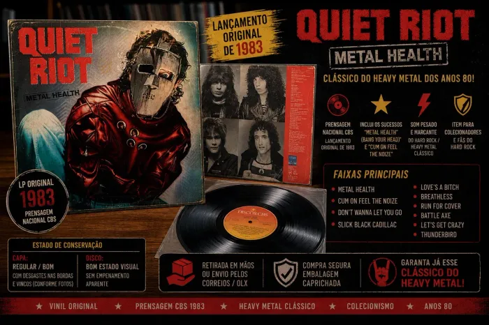 LP Quiet Riot - Metal Health (1983) Prensagem Original CBS