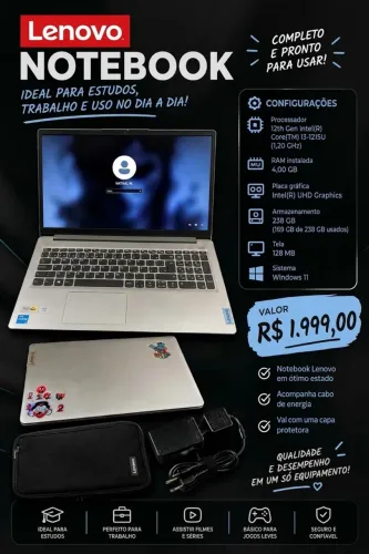 ? NOTEBOOK LENOVO À VENDA ? R$ 1.999 ?