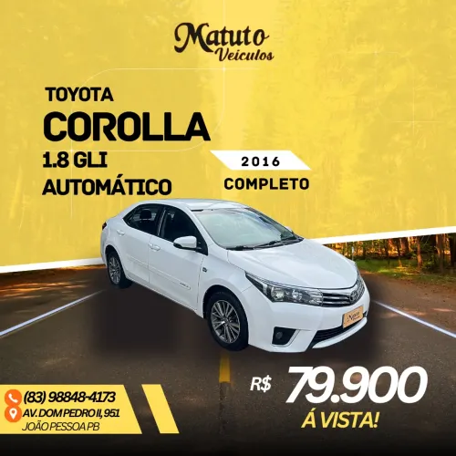 Toyota Corolla GLI 1.8 Flex 16V Aut. 2016