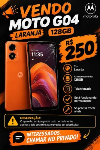 MOTO G04 LARANJA