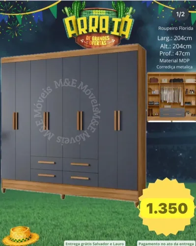Roupero casal grande - Entrega Rápida 