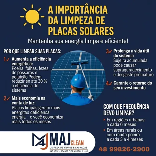Limpeza de placas solares