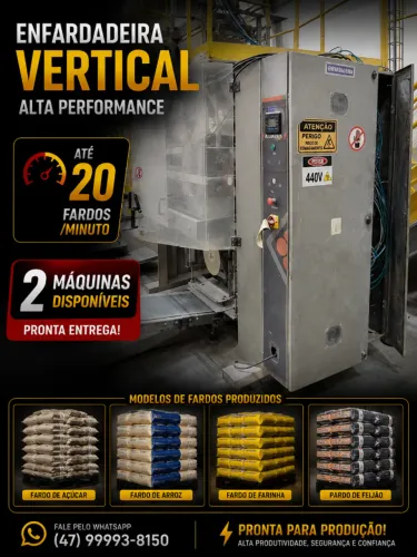 Enfardadora Enfardadeira Vertical Automática Multi Fardos Raumak