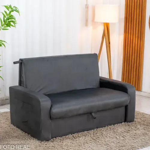 Sofá Cama Daiane 1,40m C/Baú   Novo  Pronta Entrega