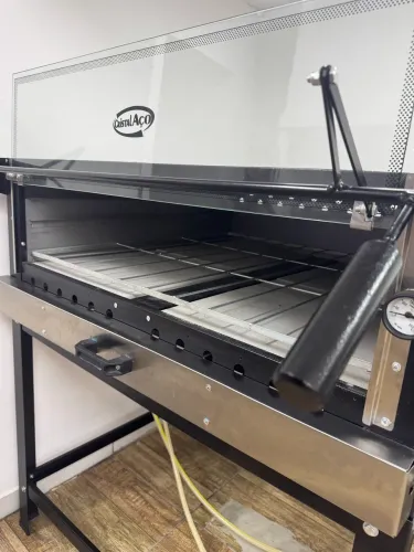 Forno lastro a gás com cavalete e pedra de lastro  