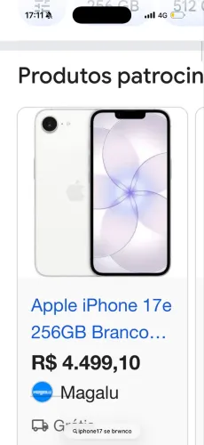 iphone 17e Branco 256