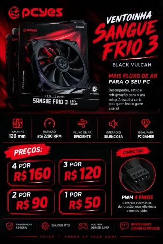 Kit de Ventoinhas para PC