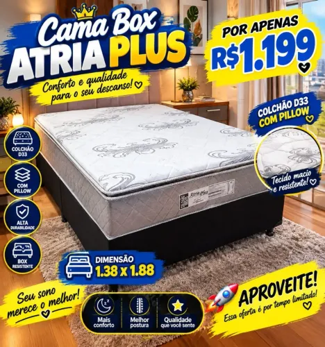Base ? colchão D33 de casal novo na promoção