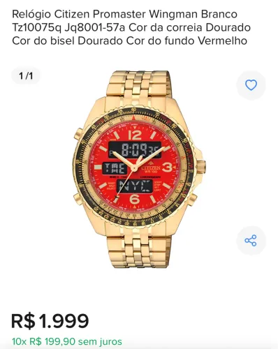 Relógio Citizen promaster wingman