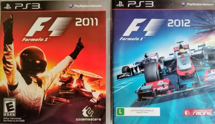 Combo Jogo: F1 2012 + F1 2011 PS3 Originais Sem Riscos