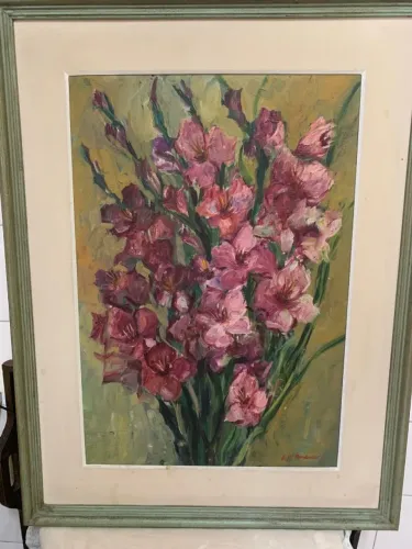 Quadro Óleo Sobre Tela Flores Ceres Panicucci Obra Original Assinada