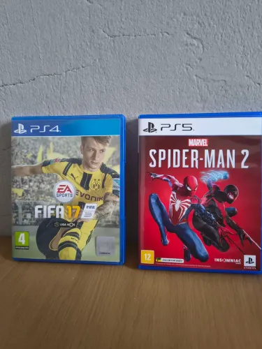 Spider-man 2 (PS5) e FIFA 17 (PS4)