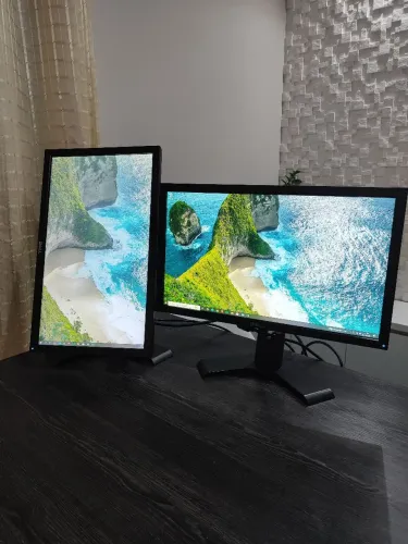 Monitor Dell 22 polegadas Vga e Dvi com Pedestal Ajuste Altura, ângulo, rotação e grau 