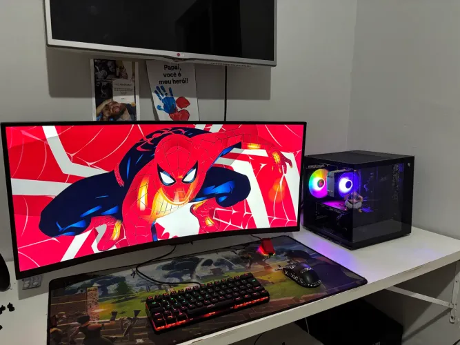 Vendo ou troco - pc gamer completo novo e garantia - r5 5500 + rx 5500 + monitor 22 + kit