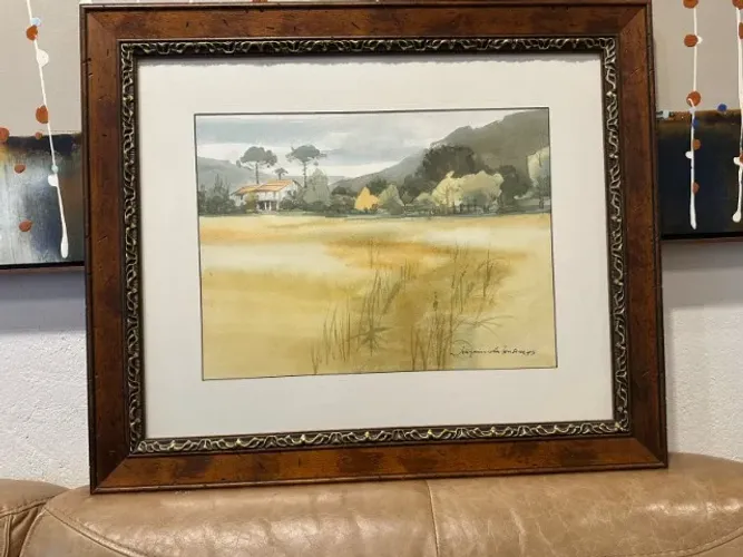 Quadro com Aquarela Joaquim Fonseca