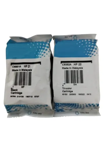 Kit Cartucho HP 21 Preto C9351AB E HP 22 Color C9352AB no bombom
