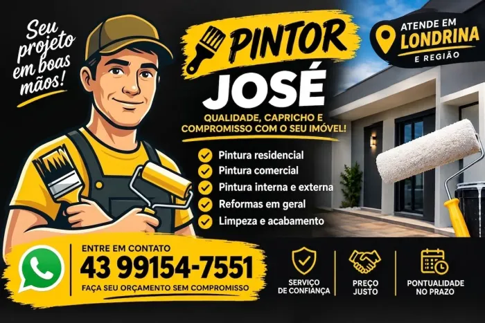 PINTOR COM COMPROMISSO E CAPRICHO