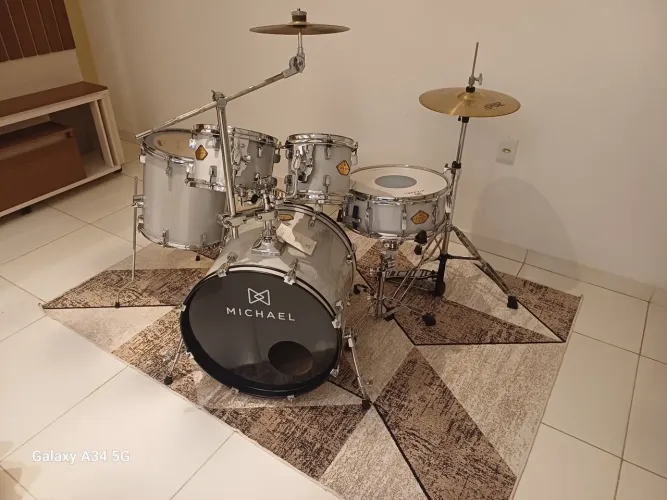 Bateria Michael Legacy Dml420 20/14/08/10/14 Sparkle Silver