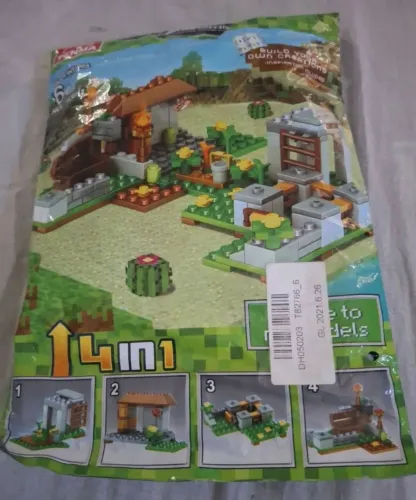 Blocos de montar cenário do minicraft com mais de 400 peças 