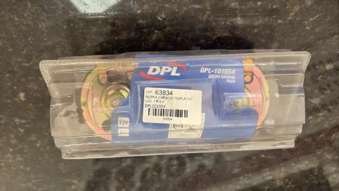 Buzina Caracol Dupla 12V 2 Terminais sem Rêle - DPL DPL101054