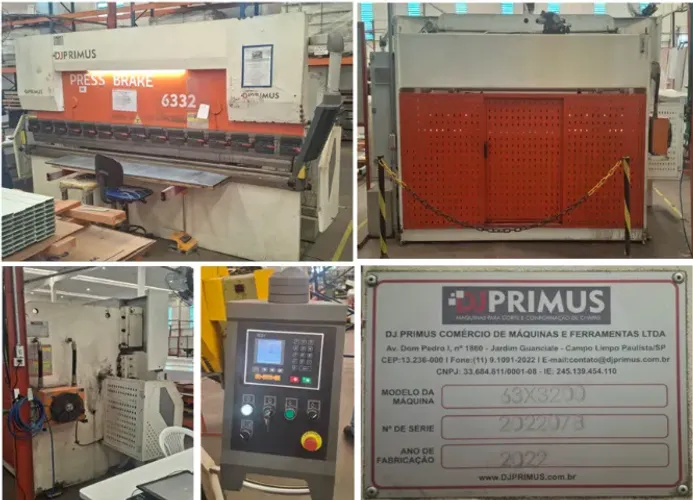 Dobradeira Hidráulica Dj Primus 63X3200